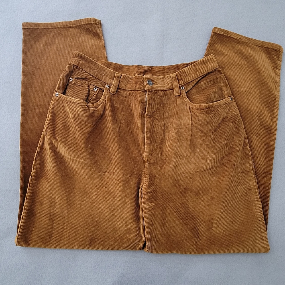 LL Bean Women  Stretch Country Corduroy Comfort Waist Chino Pants Size 14